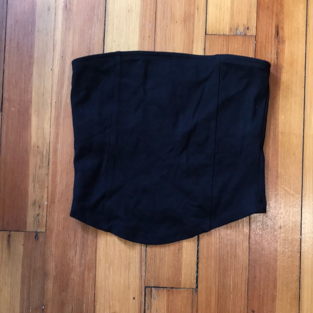 Y2K Fun Black Strapless Crop Top